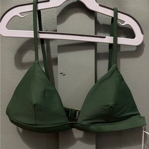 Elegant Green Triangle swim top